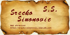 Srećko Simonović vizit kartica